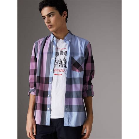 burberry london mens button down|burberry collar shirt men's.